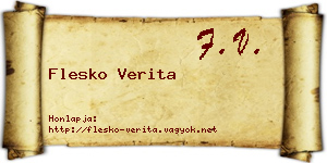 Flesko Verita névjegykártya